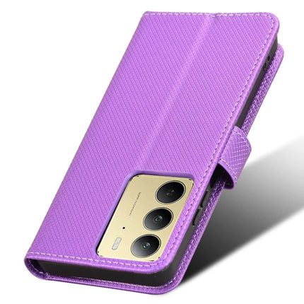 For Realme C75 Case PU Leather Diamond Texture Wallet Phone Cover