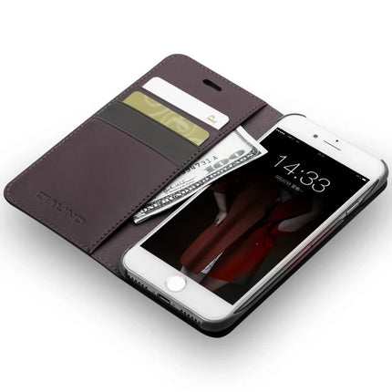 QIALINO Genuine Cow Leather Case for iPhone 16e / SE (2020) / 8 / 7 Phone Wallet Cover