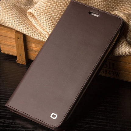 QIALINO Genuine Cow Leather Case for iPhone 16e / SE (2020) / 8 / 7 Phone Wallet Cover