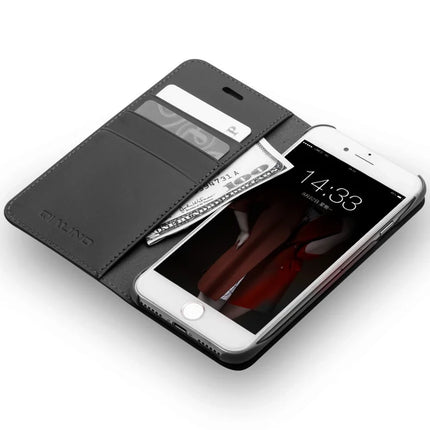 QIALINO Genuine Cow Leather Case for iPhone 16e / SE (2020) / 8 / 7 Phone Wallet Cover
