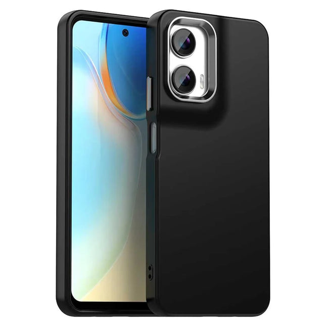 For Motorola Moto G35 5G Case TPU + TPE Anti Drop Protection Phone Cover - Black