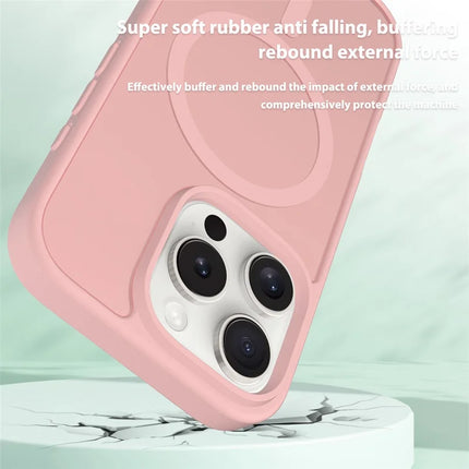 For iPhone 16 Pro Compatible with MagSafe TPU Frame Acrylic Back Phone Cover Skin Touch