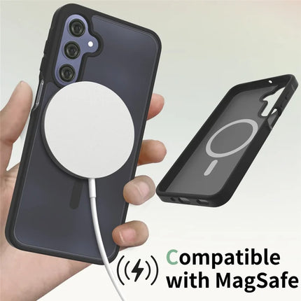 For Samsung Galaxy A16 5G / A16 4G Case Compatible with MagSafe TPU Frame Acrylic Back Phone Cover Skin Touch