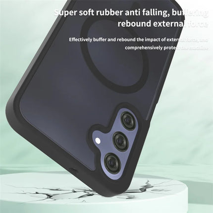 For Samsung Galaxy A16 5G / A16 4G Case Compatible with MagSafe TPU Frame Acrylic Back Phone Cover Skin Touch
