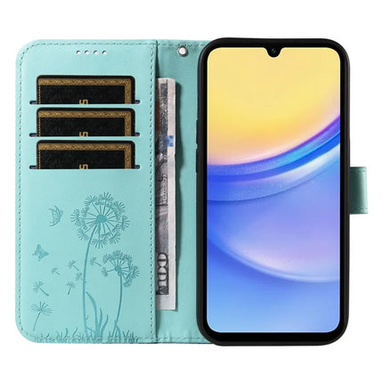 For Samsung Galaxy A15 5G Leather Case Wallet Phone Cover Dandelion Imprint