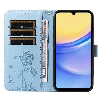 For Samsung Galaxy A15 5G Leather Case Wallet Phone Cover Dandelion Imprint