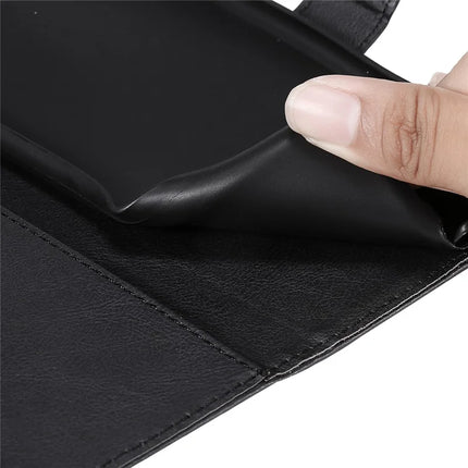 For Honor Magic7 5G Case Solid Color Leather Mobile Cover Wallet Stand with Strap