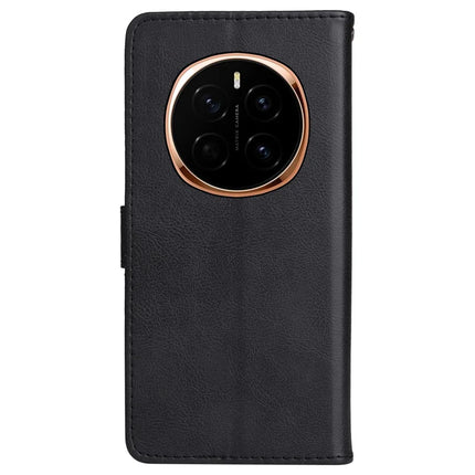 For Honor Magic7 5G Case Solid Color Leather Mobile Cover Wallet Stand with Strap