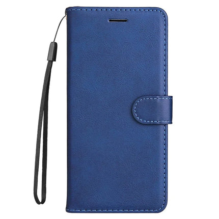 For Honor Magic7 5G Case Solid Color Leather Mobile Cover Wallet Stand with Strap