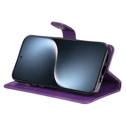 For Honor Magic7 5G Case Solid Color Leather Mobile Cover Wallet Stand with Strap