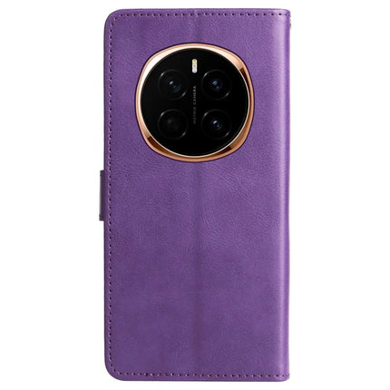 For Honor Magic7 5G Case Solid Color Leather Mobile Cover Wallet Stand with Strap