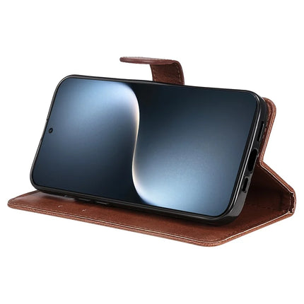 For Honor Magic7 5G Case Solid Color Leather Mobile Cover Wallet Stand with Strap