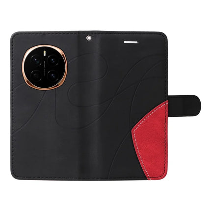 For Honor Magic7 5G Leather Case Wallet Stand Color Splicing Phone Cover