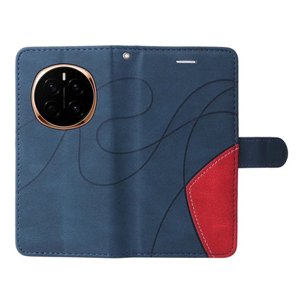 For Honor Magic7 5G Leather Case Wallet Stand Color Splicing Phone Cover