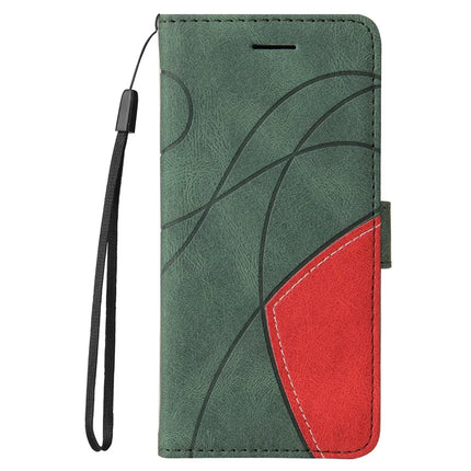 For Honor Magic7 5G Leather Case Wallet Stand Color Splicing Phone Cover