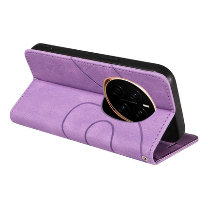 For Honor Magic7 5G Leather Case Wallet Stand Color Splicing Phone Cover