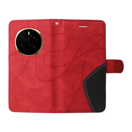 For Honor Magic7 5G Leather Case Wallet Stand Color Splicing Phone Cover