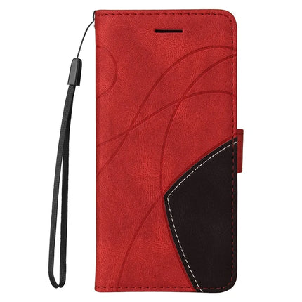 For Honor Magic7 5G Leather Case Wallet Stand Color Splicing Phone Cover