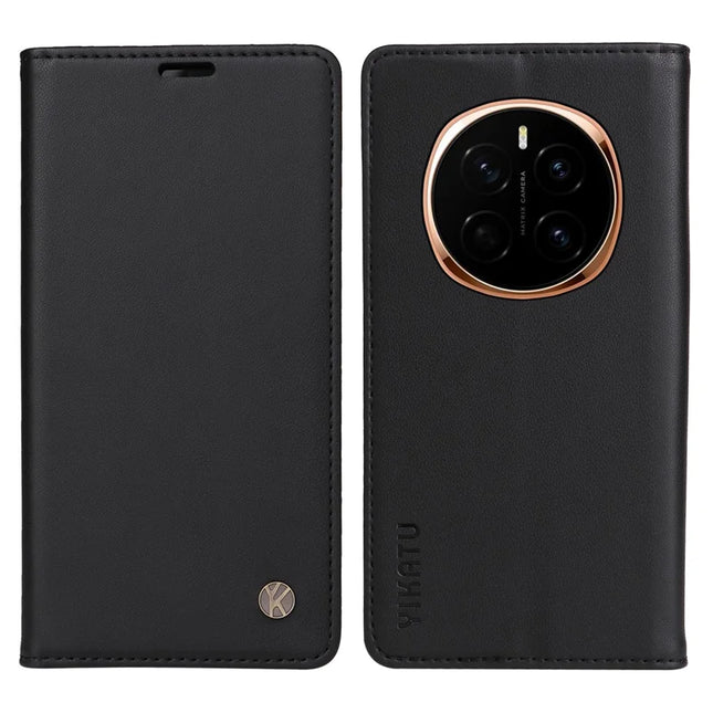 YIKATU YK-001 For Honor Magic7 5G Wallet Case Card Slot Stand Leather Phone Cover - Black