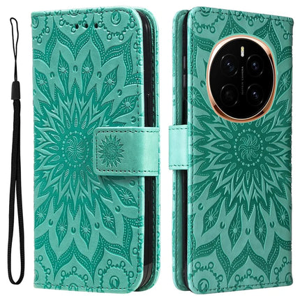 For Honor Magic7 5G Case Sunflower Leather Wallet Phone Cover - Green