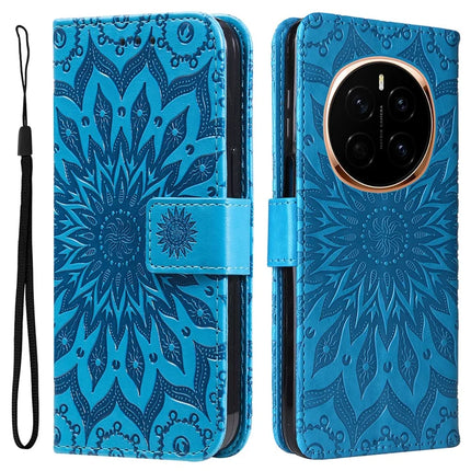 For Honor Magic7 5G Case Sunflower Leather Wallet Phone Cover - Blue