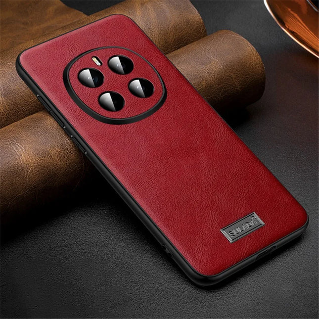 SULADA For Honor Magic7 5G Case PU Leather + TPU + PC Back Phone Cover - Red