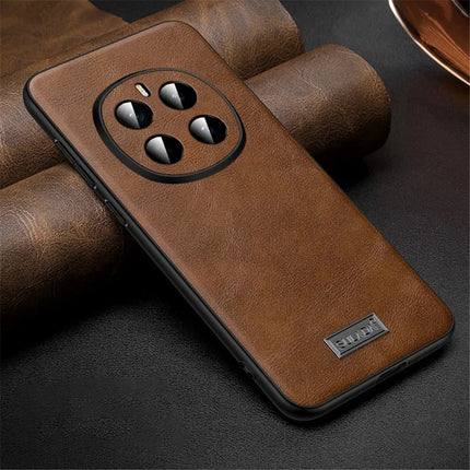 SULADA For Honor Magic7 5G Case PU Leather + TPU + PC Back Phone Cover - Brown