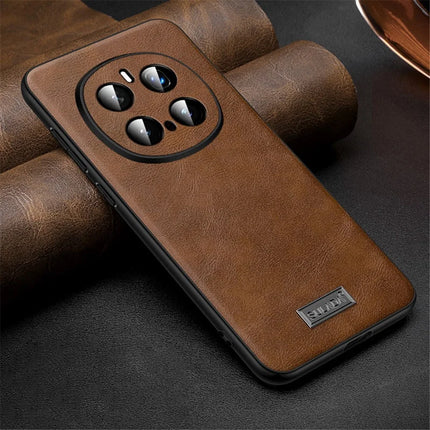 SULADA For Honor Magic7 Pro 5G Case PU Leather + TPU + PC Back Phone Cover - Brown