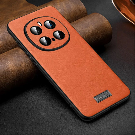 SULADA For Honor Magic7 Pro 5G Case PU Leather + TPU + PC Back Phone Cover - Orange