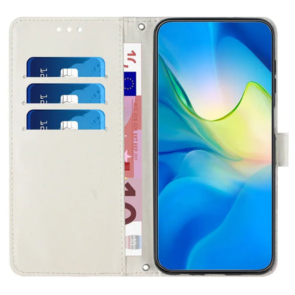 For Samsung Galaxy A06 Stand Case Marble Pattern PU Leather Wallet Phone Cover with Wrist Strap