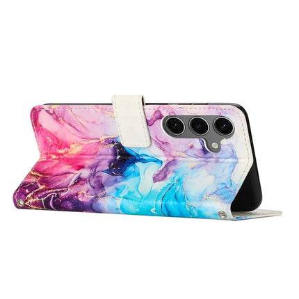 For Samsung Galaxy A05s 4G Stand Case Marble Pattern PU Leather Wallet Phone Cover with Wrist Strap