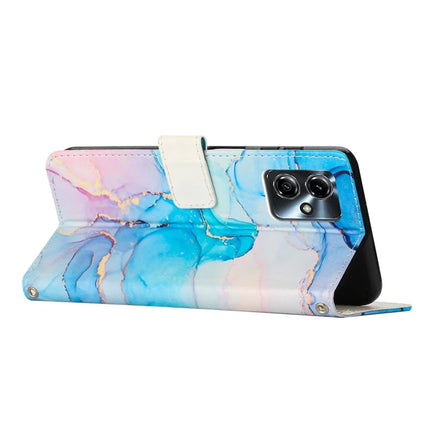 Stand Case for Motorola Moto G54 Power 5G / G14 4G / G54 5G / G64 5G Marble Pattern PU Leather Wallet Phone Cover