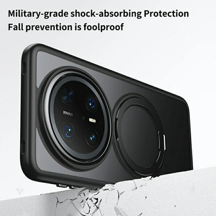 For Huawei Mate 70 Pro+  /  Mate 70 Pro Case Compatible with MagSafe TPU + Acrylic + Metal Kickstand Matte Phone Cover