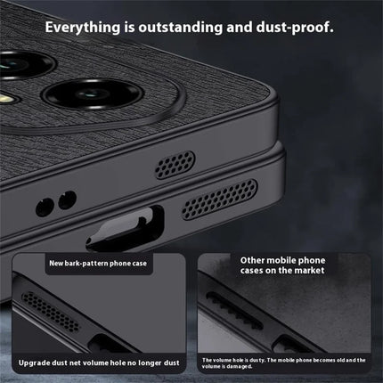For Honor 300 Case Wood Texture PU Leather Coated PC TPU Phone Cover