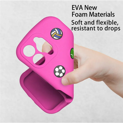 For iPhone 16 Pro Case Galaxy Series Pattern EVA Anti Drop Phone Cover