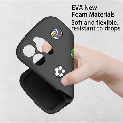 For iPhone 16 Pro Max Case Galaxy Series Pattern EVA Anti Drop Phone Cover