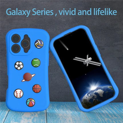 For iPhone 16 Pro Max Case Galaxy Series Pattern EVA Anti Drop Phone Cover