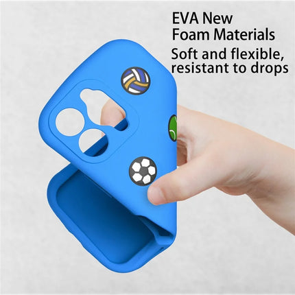 For iPhone 16 Pro Max Case Galaxy Series Pattern EVA Anti Drop Phone Cover
