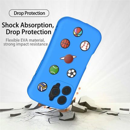 For iPhone 16 Pro Max Case Galaxy Series Pattern EVA Anti Drop Phone Cover