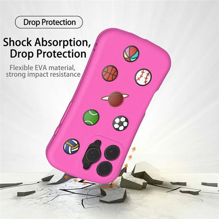 For iPhone 16 Pro Max Case Galaxy Series Pattern EVA Anti Drop Phone Cover