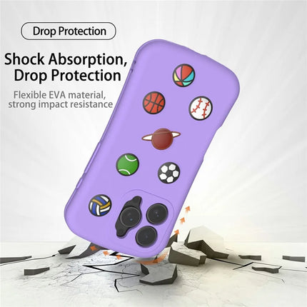 For iPhone 16 Pro Max Case Galaxy Series Pattern EVA Anti Drop Phone Cover