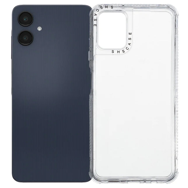 For Samsung Galaxy A06 Crystal Clear Case 3 in 1 Shockproof PC + TPU Phone Cover 