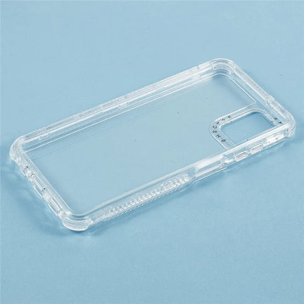 For Samsung Galaxy A06 Crystal Clear Case 3 in 1 Shockproof PC + TPU Phone Cover