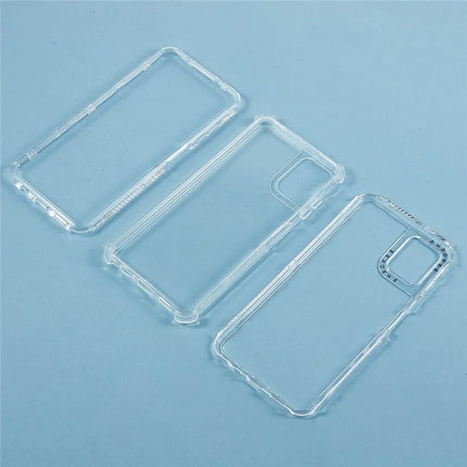 For Samsung Galaxy A06 Crystal Clear Case 3 in 1 Shockproof PC + TPU Phone Cover