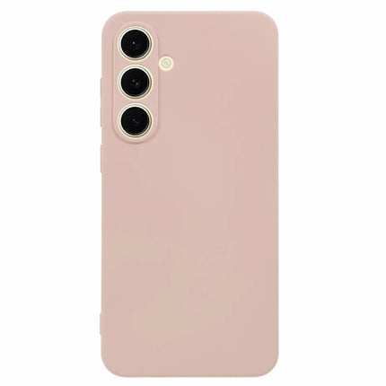For Samsung Galaxy A56 5G Case TPU Back Soft Anti-Scratch Fiber Lining Phone Cover - Pink