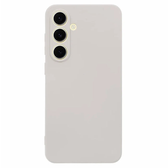 For Samsung Galaxy A56 5G Case TPU Back Soft Anti-Scratch Fiber Lining Phone Cover - White