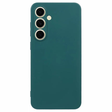For Samsung Galaxy A56 5G Case TPU Back Soft Anti-Scratch Fiber Lining Phone Cover - Army Green