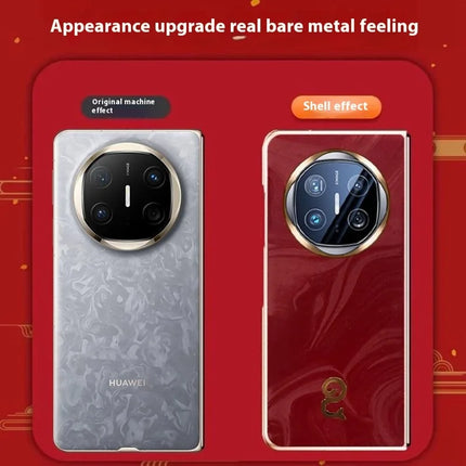 For Huawei Mate X6 Case PU Leather Hard PC Folding Phone Cover