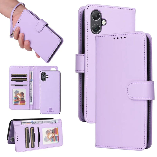 BETOPNICE 005 For Samsung Galaxy A06 Stand Case PU Leather Wallet Phone Cover - Purple