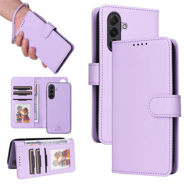 BETOPNICE 005 For Samsung Galaxy A26 5G Stand Case PU Leather Wallet Phone Cover - Purple